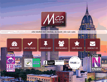 Tablet Screenshot of mcdmotors.com